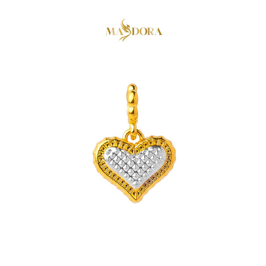 MASDORA 916 Gold Pendant Loket Emas ~ HG Duotone Diamond Heart (EMAS 916/22K)
