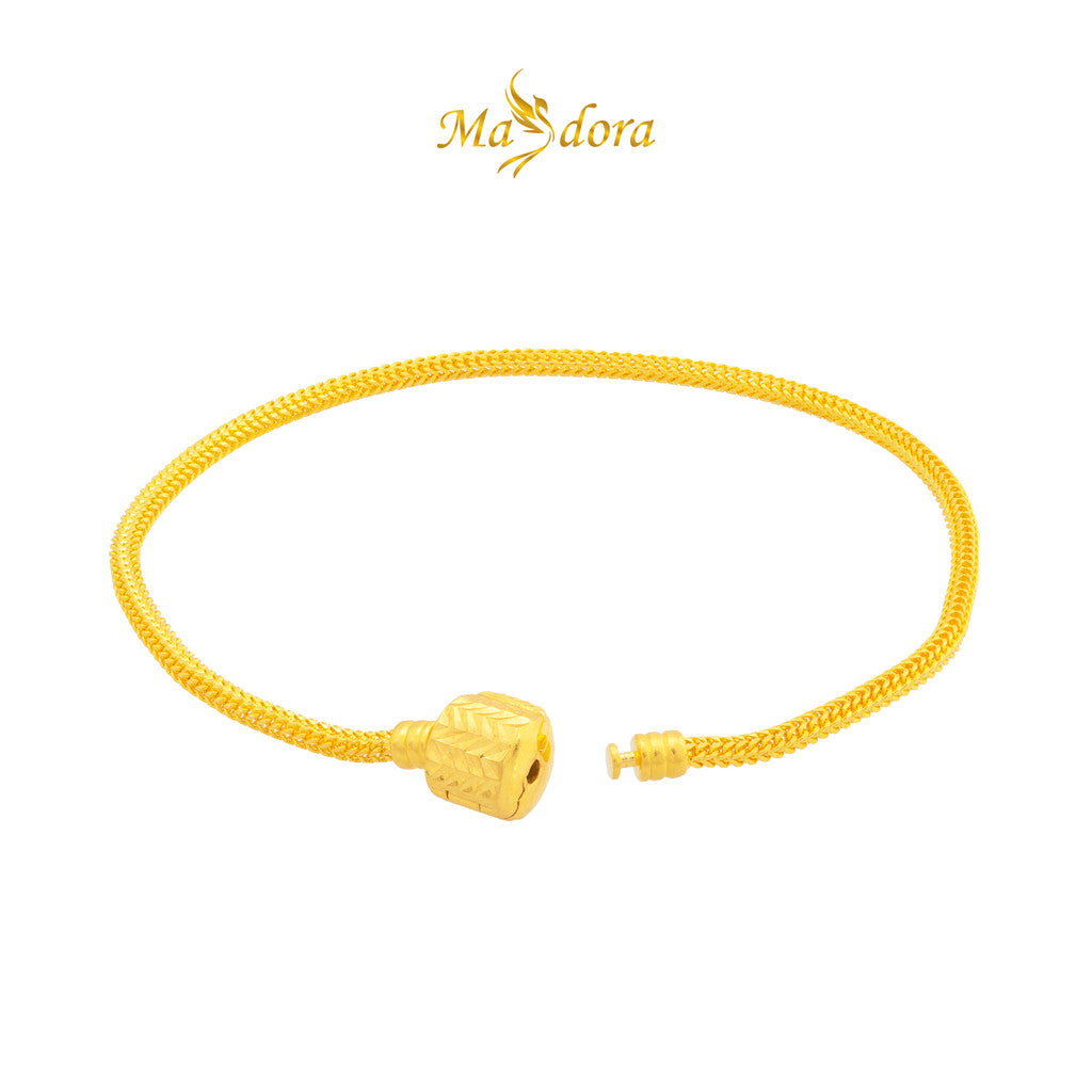 MASDORA 916 Gold Bracelet Rantai Tangan Emas ~ Cylinder Clasp (EMAS 916/22K)