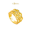 MASDORA 916 Gold Ring Rings Cincin Emas ~ HG Golden Crocheted Ripple (EMAS 916/22K)