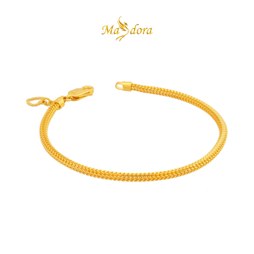 MASDORA 916 Gold Bracelet Rantai Tangan Emas ~ Lobster Hook - 5.00GM+ (EMAS 916/22K)