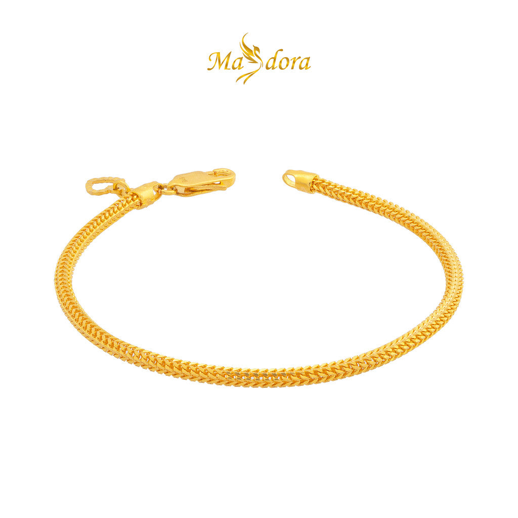 MASDORA 916 Gold Bracelet Rantai Tangan Emas ~ Lobster Hook - 5.00GM+ (EMAS 916/22K)