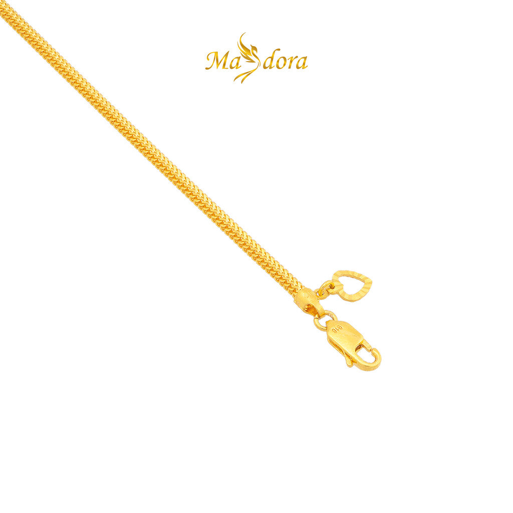 MASDORA 916 Gold Bracelet Rantai Tangan Emas ~ Lobster Hook - 5.00GM+ (EMAS 916/22K)
