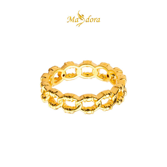 MASDORA 916 Gold Ring Rings Cincin Emas ~ HG Golden Locked Chain (EMAS 916/22K)