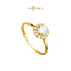 MASDORA 916 Gold Ring Rings Cincin Emas ~ Sparkling Walled Solitaire (EMAS 916/22K)