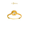 MASDORA 916 Gold Ring Rings Cincin Emas ~ Sparkling Walled Solitaire (EMAS 916/22K)