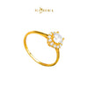 MASDORA 916 Gold Ring Rings Cincin Emas ~ Sparkling Walled Solitaire (EMAS 916/22K)