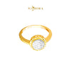 MASDORA 916 Gold Ring Rings Cincin Emas ~ Duotone Elevated Halo Cutting (EMAS 916/22K)