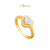 MASDORA 916 Gold Ring Rings Cincin Emas ~ Duotone Elevated Love Cutting (EMAS 916/22K)