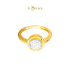 MASDORA 916 Gold Ring Rings Cincin Emas ~ Duotone Elevated Halo Cutting (EMAS 916/22K)