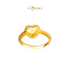 MASDORA 916 Gold Ring Rings Cincin Emas ~ Duotone Elevated Love Cutting (EMAS 916/22K)