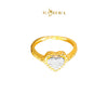 MASDORA 916 Gold Ring Rings Cincin Emas ~ Duotone Elevated Love Cutting (EMAS 916/22K)