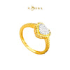 MASDORA 916 Gold Ring Rings Cincin Emas ~ Duotone Elevated Love Cutting (EMAS 916/22K)