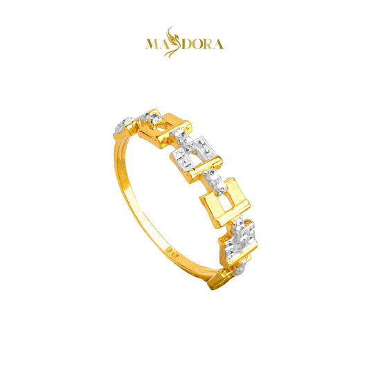 MASDORA 916 Gold Ring Rings Cincin Emas ~ Duotone Buckle Cutting (EMAS 916/22K)