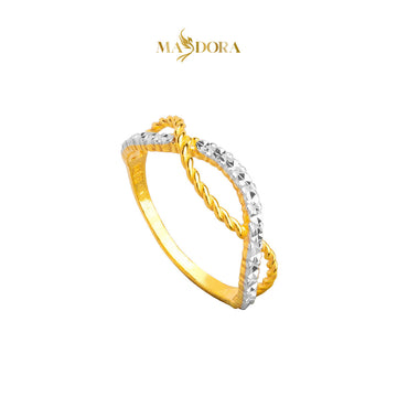 MASDORA 916 Gold Ring Rings Cincin Emas ~ Duotone Intertwine Rope Cutting (EMAS 916/22K)