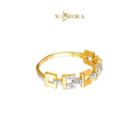MASDORA 916 Gold Ring Rings Cincin Emas ~ Duotone Buckle Cutting (EMAS 916/22K)