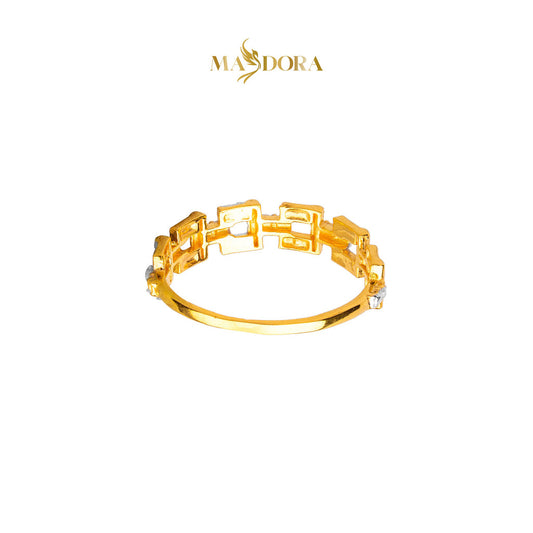 MASDORA 916 Gold Ring Rings Cincin Emas ~ Duotone Buckle Cutting (EMAS 916/22K)
