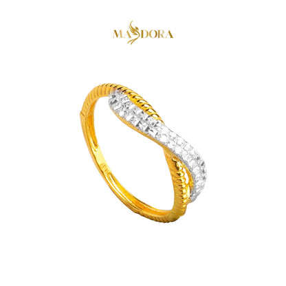 MASDORA 916 Gold Ring Rings Cincin Emas ~ Duotone Infinite Sincere Cutting (EMAS 916/22K)