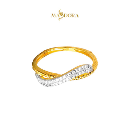 MASDORA 916 Gold Ring Rings Cincin Emas ~ Duotone Infinite Sincere Cutting (EMAS 916/22K)