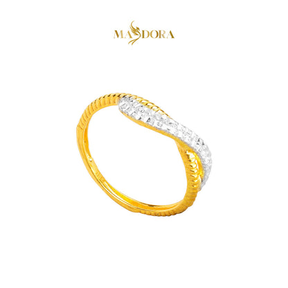 MASDORA 916 Gold Ring Rings Cincin Emas ~ Duotone Infinite Sincere Cutting (EMAS 916/22K)