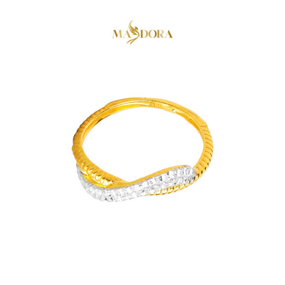 MASDORA 916 Gold Ring Rings Cincin Emas ~ Duotone Infinite Sincere Cutting (EMAS 916/22K)