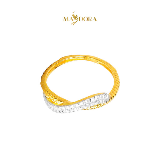 MASDORA 916 Gold Ring Rings Cincin Emas ~ Duotone Infinite Sincere Cutting (EMAS 916/22K)