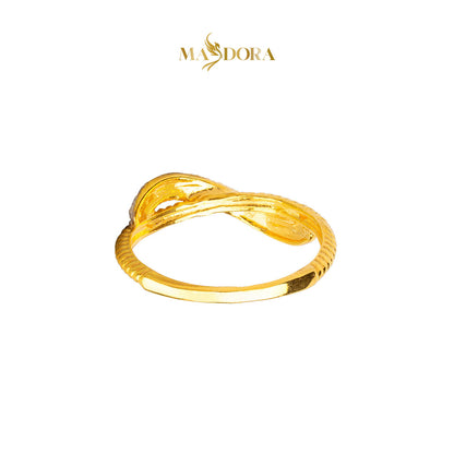 MASDORA 916 Gold Ring Rings Cincin Emas ~ Duotone Infinite Sincere Cutting (EMAS 916/22K)