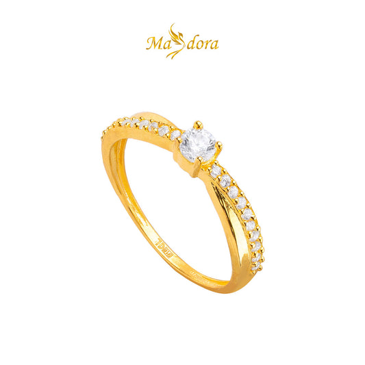 MASDORA 916 Gold Ring Rings Cincin Emas ~ Sparkling Solitaire (EMAS 916/22K)