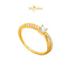 MASDORA 916 Gold Ring Rings Cincin Emas ~ Sparkling Solitaire (EMAS 916/22K)