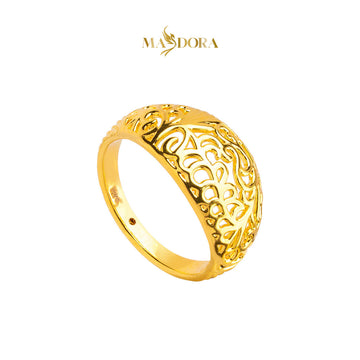 MASDORA 916 Gold Ring Rings Cincin Emas ~ HG Golden Flora Filigree (EMAS 916/22K)