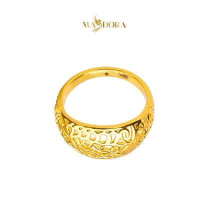 MASDORA 916 Gold Ring Rings Cincin Emas ~ HG Golden Flora Filigree (EMAS 916/22K)