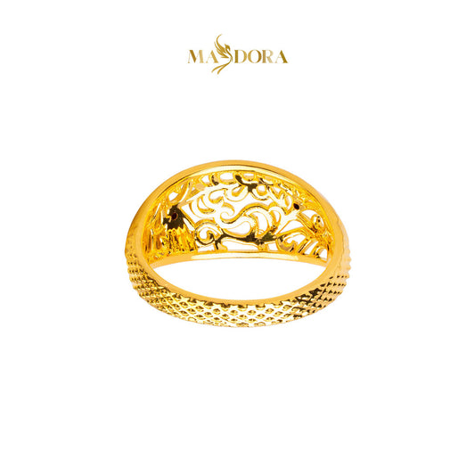 MASDORA 916 Gold Ring Rings Cincin Emas ~ HG Golden Flora Filigree (EMAS 916/22K)