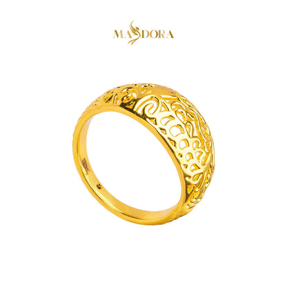 MASDORA 916 Gold Ring Rings Cincin Emas ~ HG Golden Flora Filigree (EMAS 916/22K)