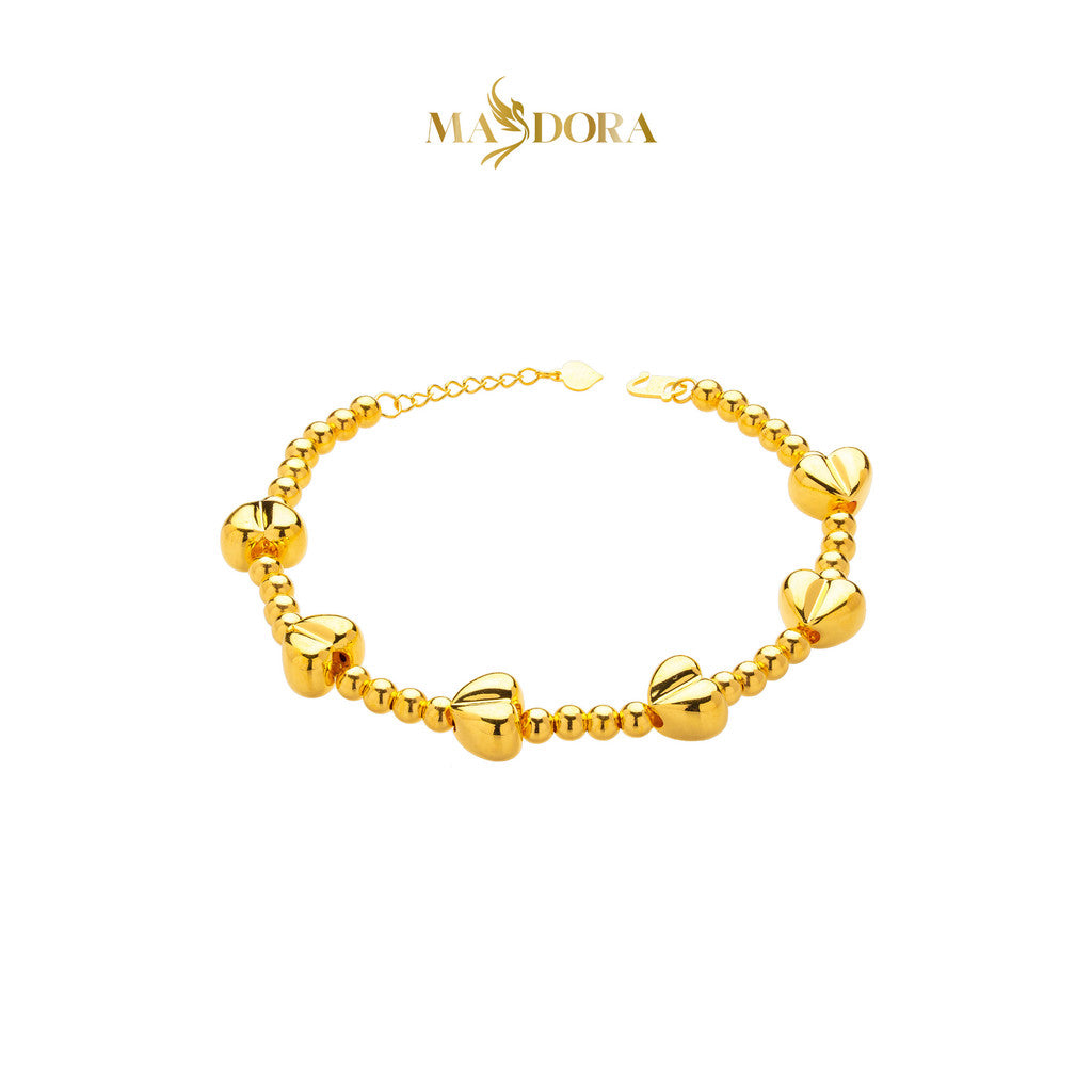 MASDORA 916 Gold Bracelet Rantai Tangan Emas ~ HG Enormous Chained Love Boba (EMAS 916/22K)