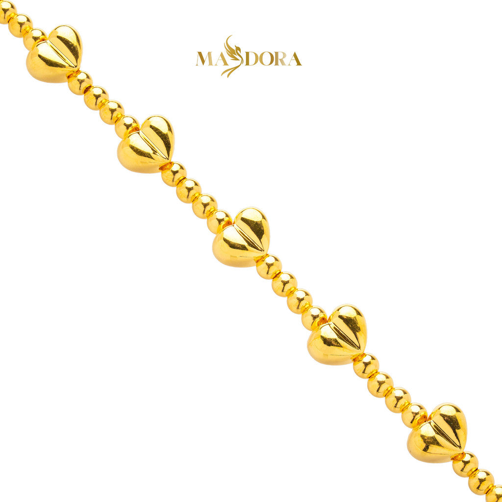 MASDORA 916 Gold Bracelet Rantai Tangan Emas ~ HG Enormous Chained Love Boba (EMAS 916/22K)
