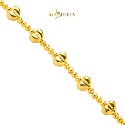 MASDORA 916 Gold Bracelet Rantai Tangan Emas ~ HG Enormous Chained Love Boba (EMAS 916/22K)