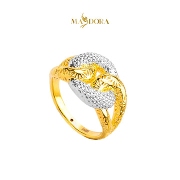 MASDORA 916 Gold Ring Rings Cincin Emas ~ HG Duotone Filigree Chain (EMAS 916/22K)