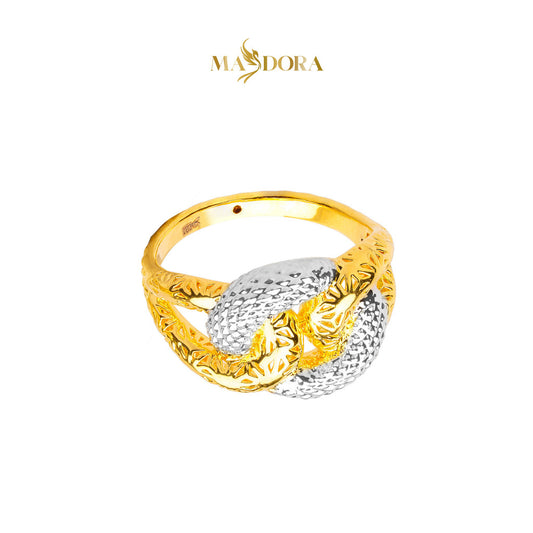 MASDORA 916 Gold Ring Rings Cincin Emas ~ HG Duotone Filigree Chain (EMAS 916/22K)