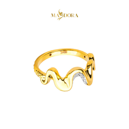 MASDORA 916 Gold Ring Rings Cincin Emas ~ HG Duotone Pulse Sway (EMAS 916/22K)