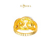MASDORA 916 Gold Ring Rings Cincin Emas ~ HG Duotone Filigree Chain (EMAS 916/22K)