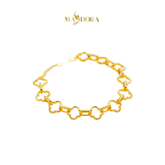 MASDORA 916 Gold Bracelet Rantai Tangan Emas ~ HG Golden Dotted Lucky (EMAS 916/22K)