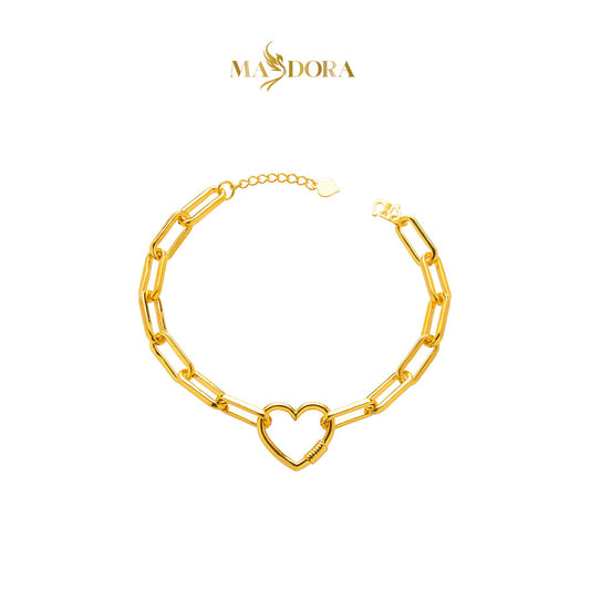 MASDORA 916 Gold Bracelet Rantai Tangan Emas ~ HG Sincero Amore Paperclip (EMAS 916/22K)