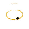 MASDORA 916 Gold Bracelet Rantai Tangan Emas ~ HG Lucky Boba (Black) (EMAS 916/22K)