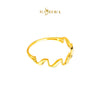 MASDORA 916 Gold Ring Rings Cincin Emas ~ Golden Wave Rope (EMAS 916/22K)