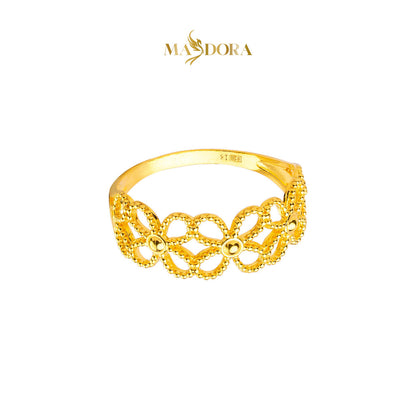 MASDORA 916 Gold Ring Rings Cincin Emas ~ Golden Daisy Laced  (EMAS 916/22K)