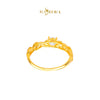 MASDORA 916 Gold Ring Rings Cincin Emas ~ Golden Leafy Solitaire (EMAS 916/22K)