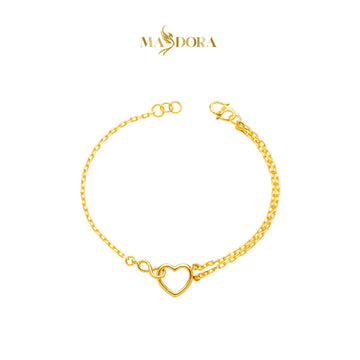MASDORA 916 Gold Bracelet Rantai Tangan Emas ~ Golden Eternal Love (EMAS 916/22K)