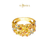 MASDORA 916 Gold Ring Rings Cincin Emas ~ Tritone Classic Flower (EMAS 916/22K)