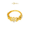 MASDORA 916 Gold Ring Rings Cincin Emas ~ Duotone Classic Sunflower (EMAS 916/22K)