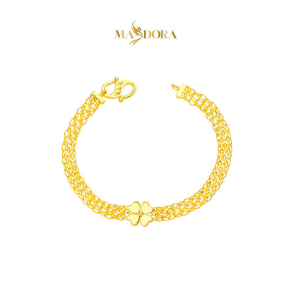 MASDORA 916 Gold Bracelet Rantai Tangan Emas ~ Golden Crocheted Edition (EMAS 916/22K)