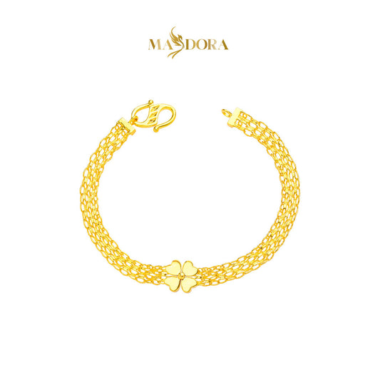 MASDORA 916 Gold Bracelet Rantai Tangan Emas ~ Golden Crocheted Edition (EMAS 916/22K)